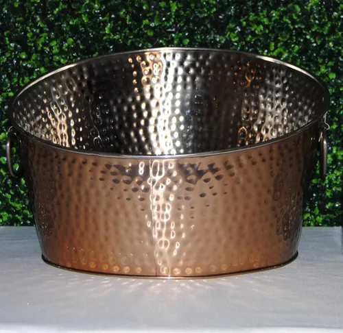 Beverage Tub - Hammered Copper