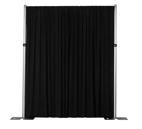 Curtain - 10' H x 5' W Spandex Backdrop - Black