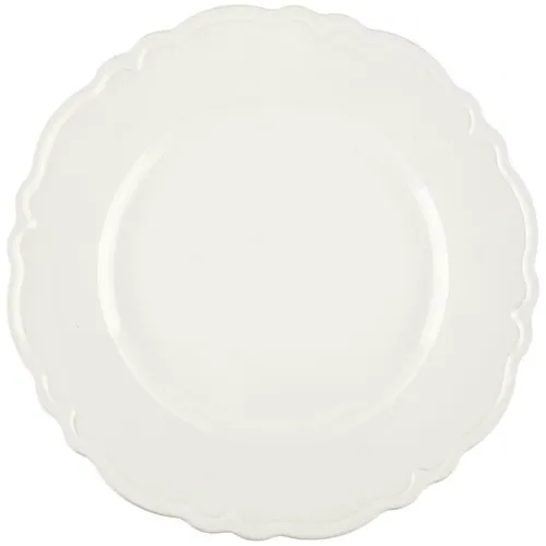 Charger Plate - White Scalloped
