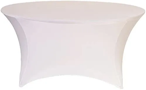 Tablecloth - 5' Spandex Round Fit - White