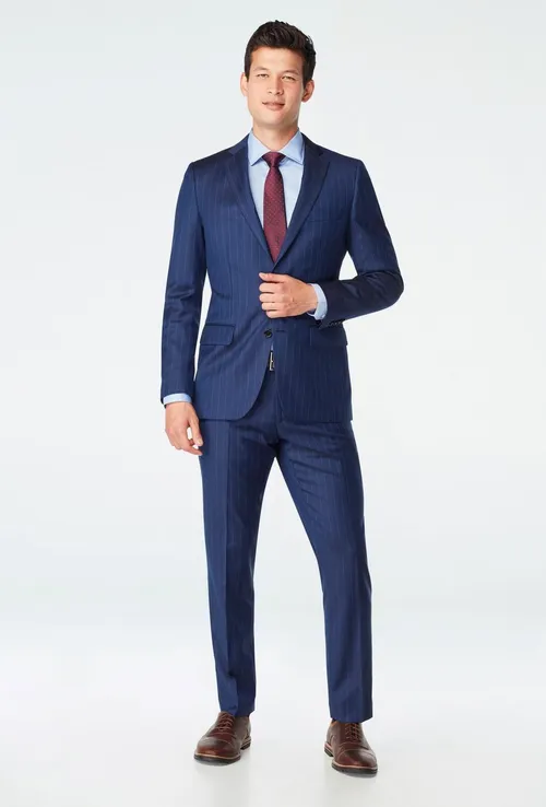MaxDavoli Modern Fit Stock Stripe Suit