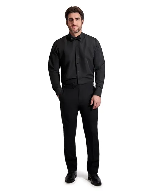 Couture 1910 Microfiber Black Dress Shirt