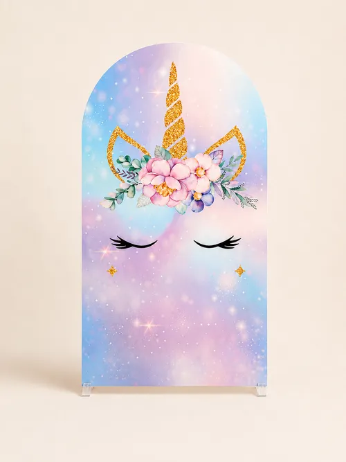 Pastel Unicorn Face Backdrop 