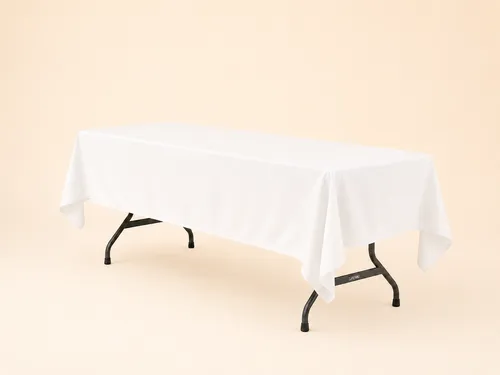 Classic White Rectangle Tablecloth 