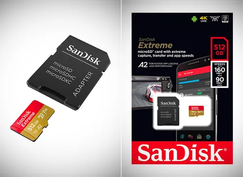 SanDisk 64GB Extreme microSDXC UHS-I Memory Card with Adapter