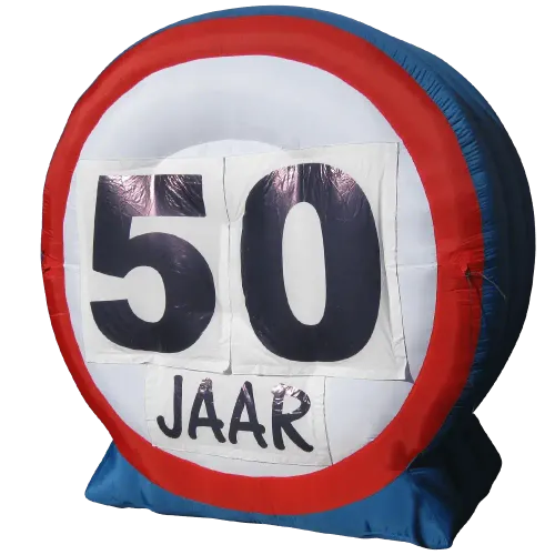 Verkeersbord opblaas