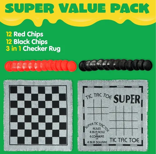 Yard Checkers and Tic Tac Toe