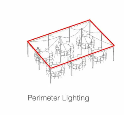 Bistro Lighting Install for 20'x20' HP Tent