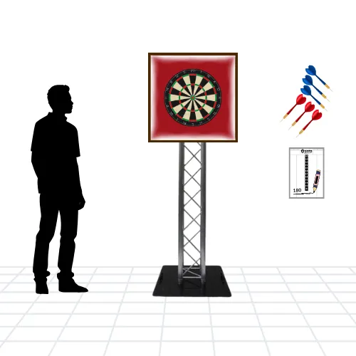 Dartboard LED set op truss