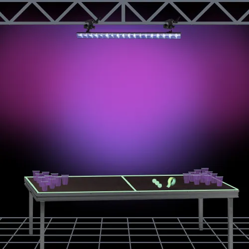 Blacklight beerpong set