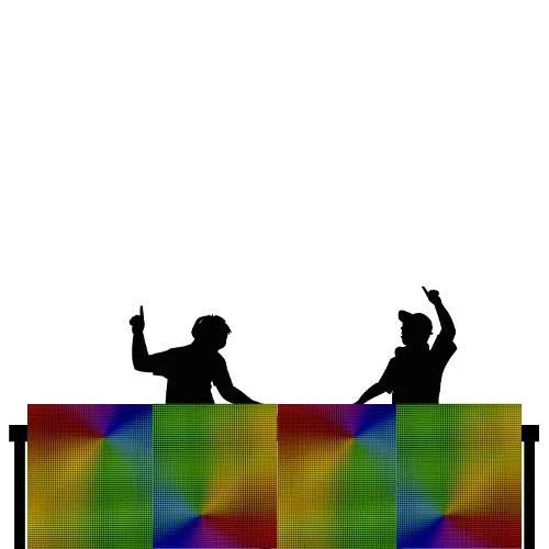 LED-wall DJ-booth (wide)
