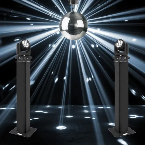 2 totems met spiegelbol