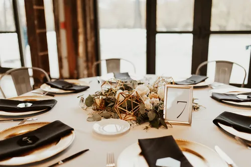 Modern Gold Frame Table Numbers