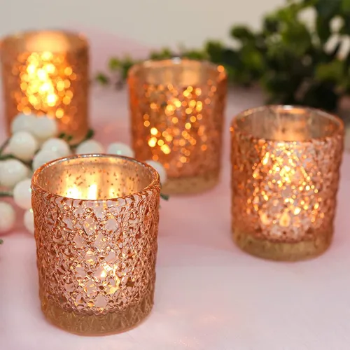 Rose Gold Votives