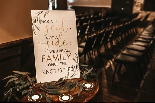 Pick A Seat Not A Side Sign