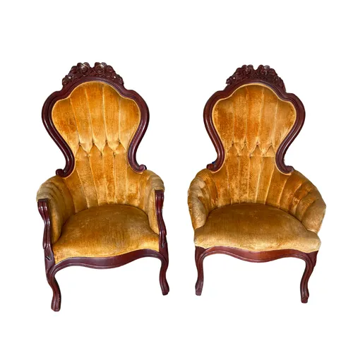 Mustard Yellow King & Queen Chair