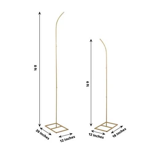 Gold Metal Flower Arch Stands