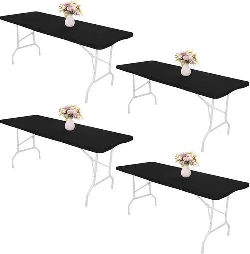 72x30 black spandex table linens