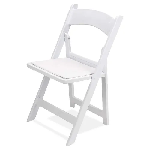 White Resin Folding Chair (padded)