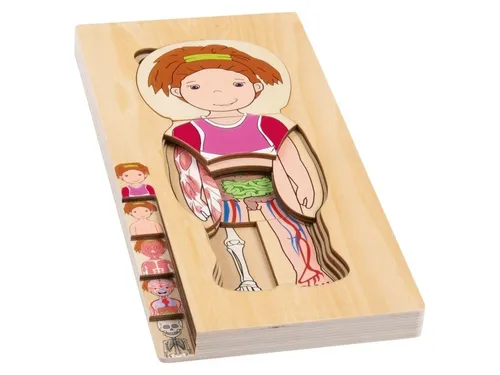 Vícevrstvé puzzle lidské tělo