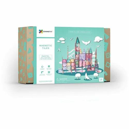 Magnetická kuličková dráha Connetix - 106 kusů PASTELOVÁ 