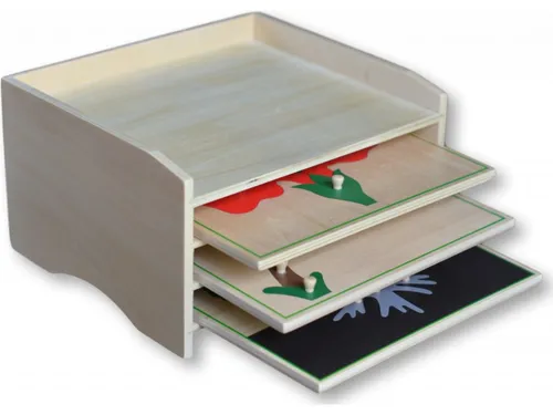 3 botanické puzzle s komodou