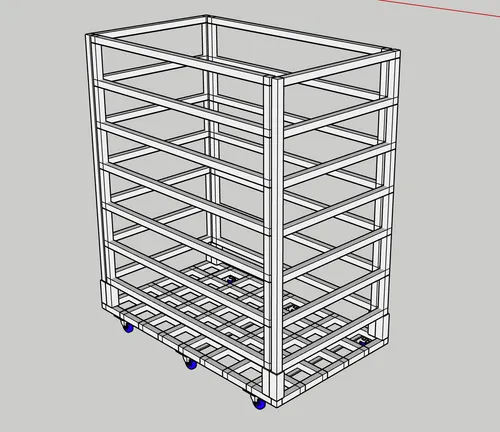 Roll Contenair 200 x 120X H220 avec parois amovibles