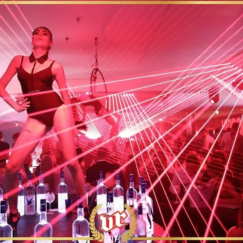 Barre 10 laser Rouge 200mw + 10 leds blanc 3W