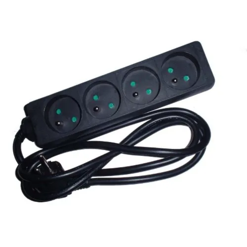 Multiprise noire 16A 4 sorties