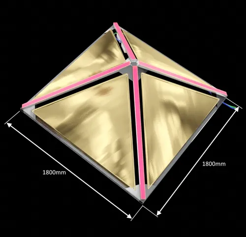 Pyramide lumineuse RGB dmx pour Layher 180x180cm