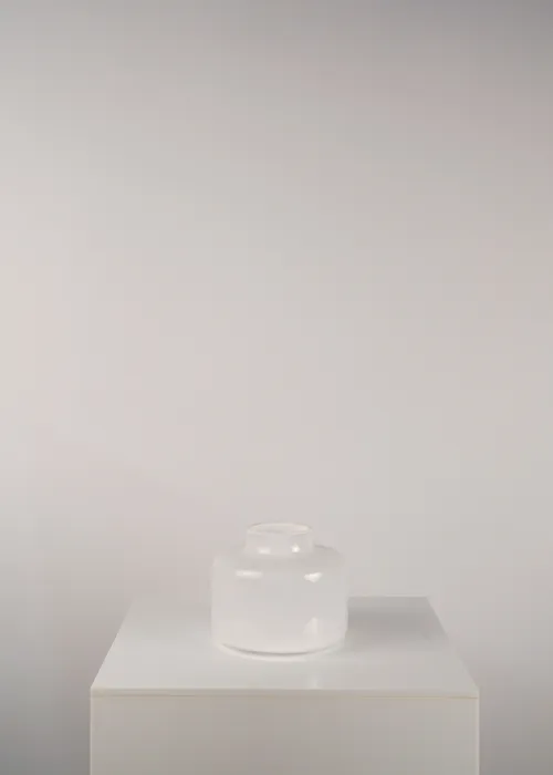 White Glass vase