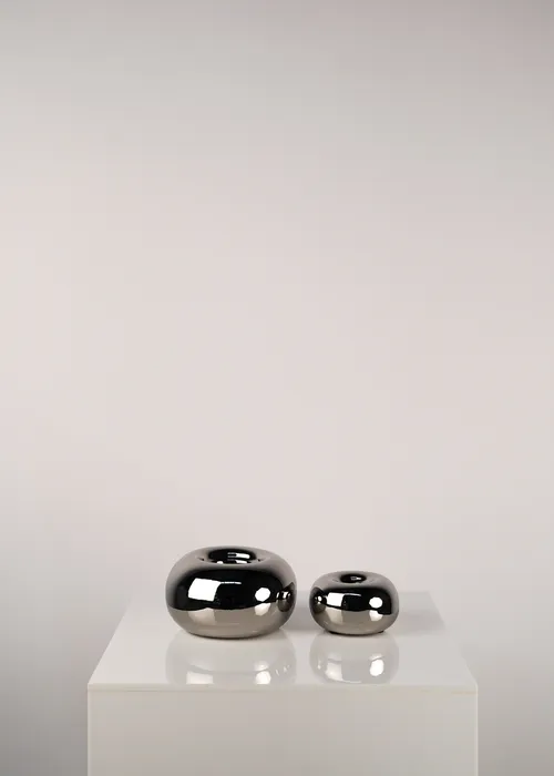 Silver Polished Candle Holder