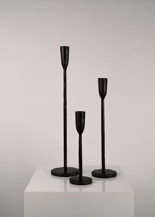 Black Iron Taper Candlestick