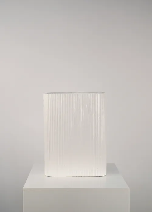 Ceramic Ribbed Vase
