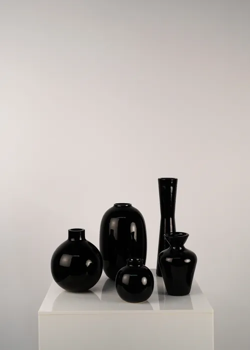 Black Shiny Vases