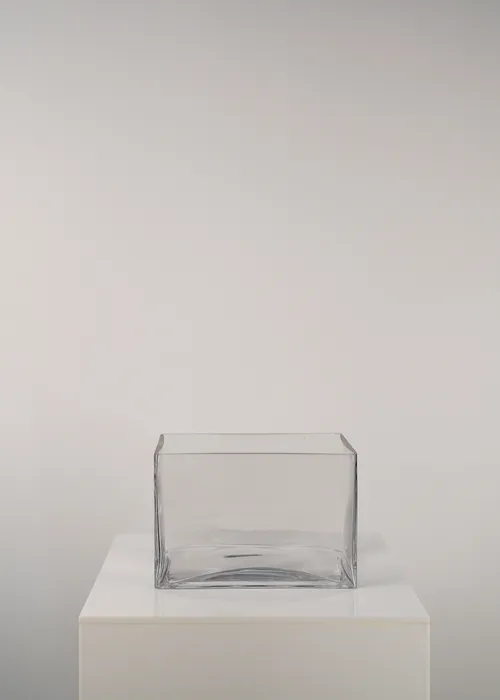 Glass trough vase