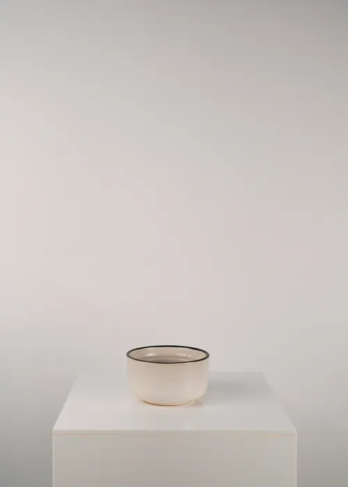 Bowl White with Black Rim