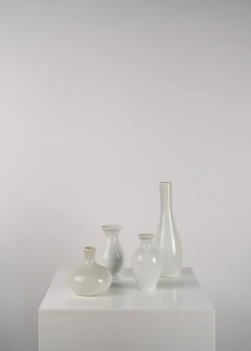 White Porcelain Bud Vases