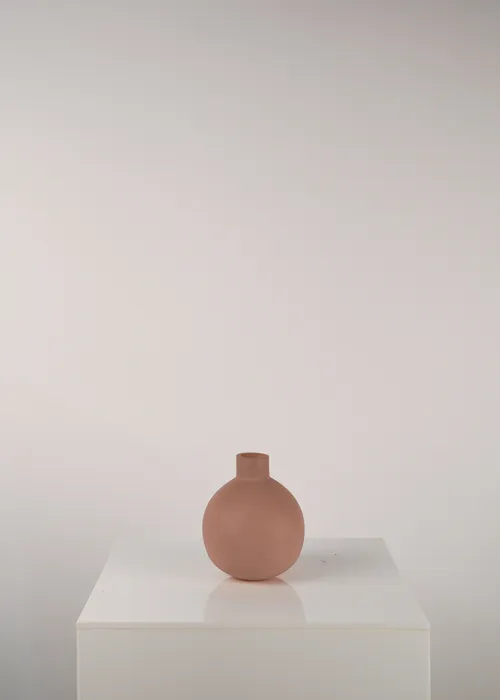 Dusky Pink Glass Vase