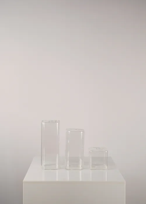 Square Glass Bud Vase