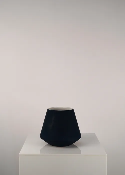 Navy Porcelain Vase