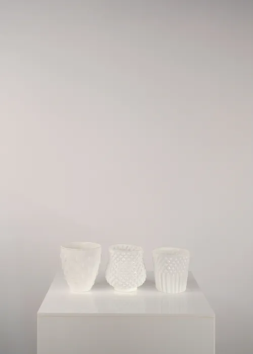 Milk Glass Tea Light 