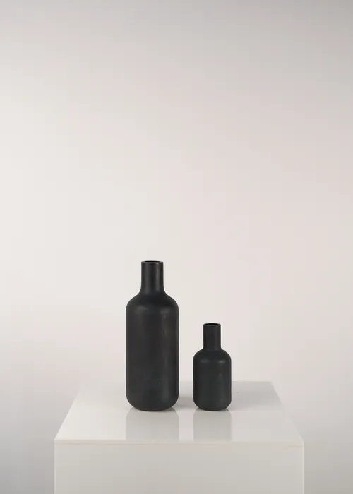 Grey Matte Glass Vase