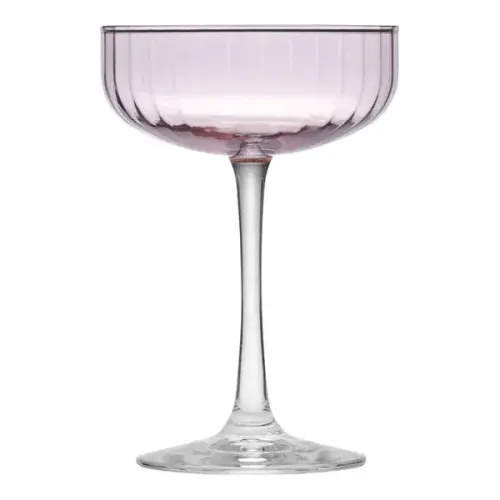 Pink coupe glass