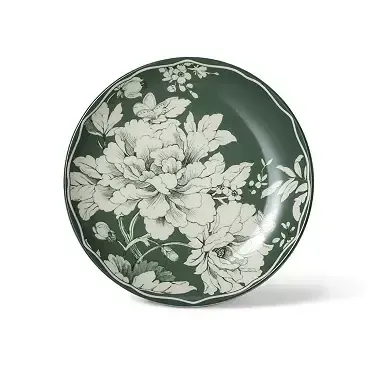 Green peony salad/dessert plate