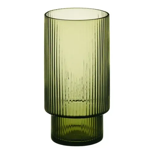 Green highball glass