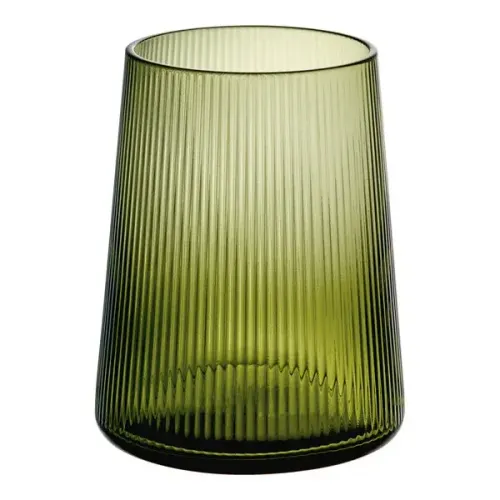 Green stemless wine glass 