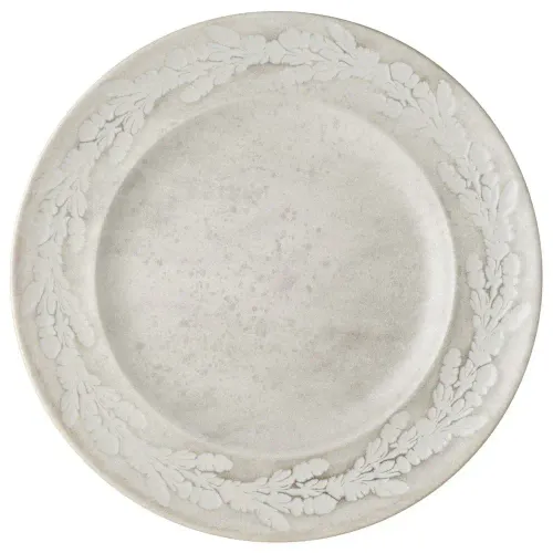 Floral rim stoneware dinner and salad/dessert plates