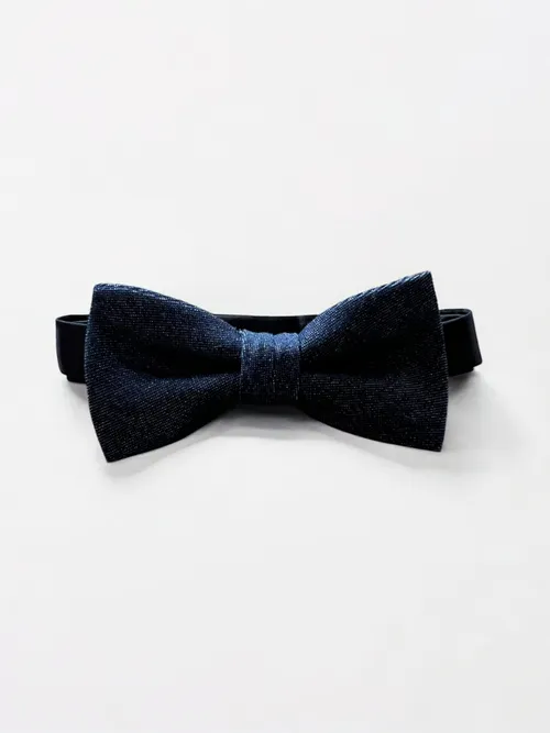 Denim bow tie