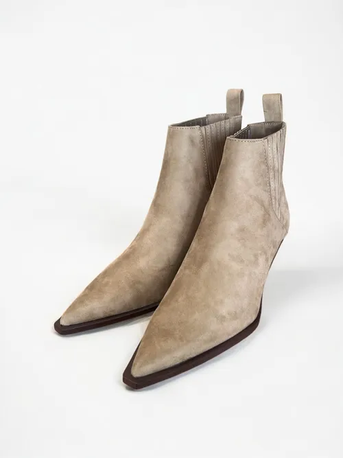 Suede short boots